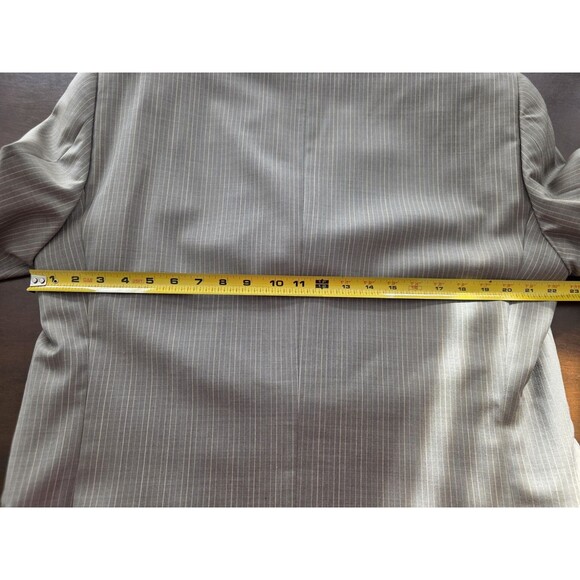 Earvin Magic Johnson 42R 36 Gray Striped Mens Jacket Pants Suit - Picture 13 of 16
